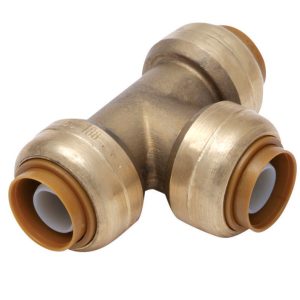 SharkBite 1/2 in. Push X 1/2 in. D Push Brass Tee