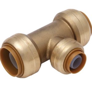 SharkBite 3/4 in. Push X 3/4 in. D Push Brass Reducing Tee