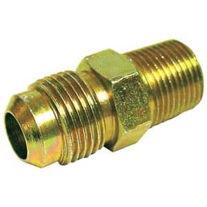 JMF Company 3/8 in. Flare X 1/4 in. D Male Brass Adapter