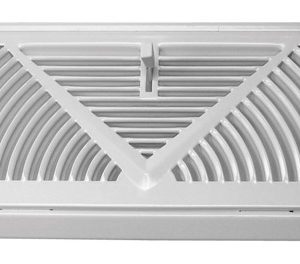 Tru Aire 4-1/2 in. H X 18 in. W 3-Way Powder Coat White Steel Baseboard Diffuser