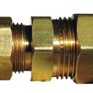 JMF Company 1/2 in. Compression X 3/8 in. D Compression Yellow Brass Reducing Union