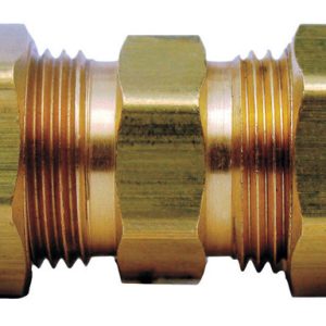JMF Company 1/2 in. Compression X 1/2 in. D Compression Yellow Brass Union