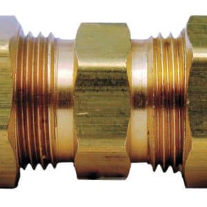 JMF Company 7/8 in. Compression X 7/8 in. D Compression Yellow Brass Union