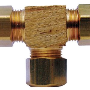 JMF Company 5/8 in. Compression X 5/8 in. D Compression Yellow Brass Tee