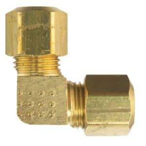 JMF Company 5/8 in. Compression X 5/8 in. D Compression Yellow Brass Elbow