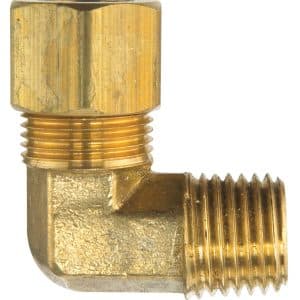 JMF Company 1/4 in. Compression X 1/8 in. D MPT Brass 90 Degree Elbow