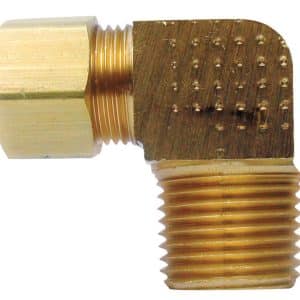 JMF Company 3/8 in. Compression X 1/2 in. D MPT Brass 90 Degree Elbow