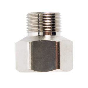 JMF Company 3/8 in. Fine Female Flare X 1/4 in. D Male Compression Chrome Compression Adapter