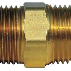 JMF Company 1/2 in. MPT Brass Hex Nipple