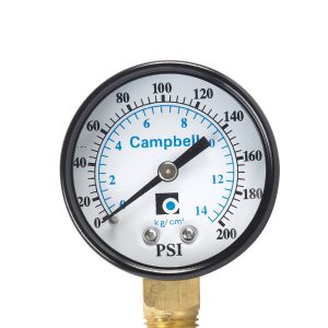 Campbell Pressure Gauge 200 psi