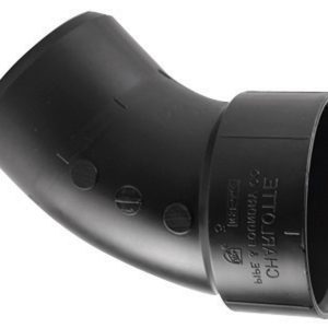 Charlotte Pipe 4 in. Hub X 4 in. D Spigot ABS 45 Degree Elbow