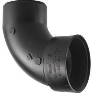 Charlotte Pipe 4 in. Hub X 4 in. D Spigot ABS 90 Degree Elbow