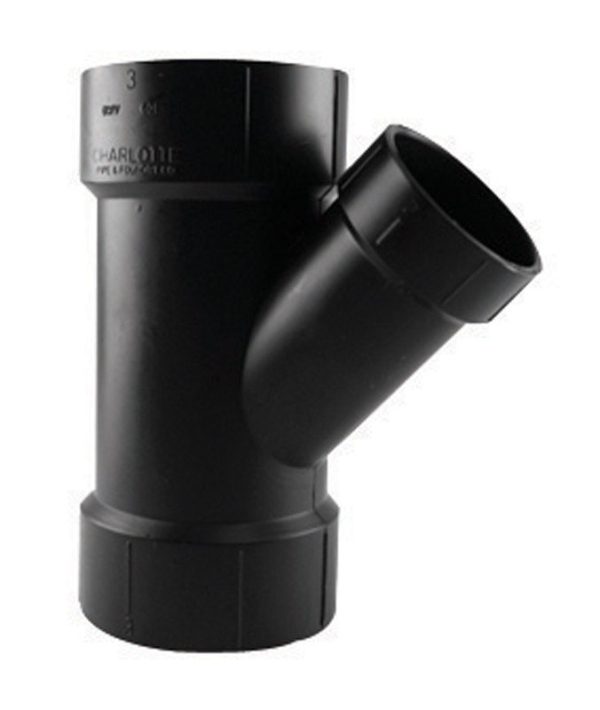 Charlotte Pipe 4 in. Hub X 4 in. D Hub ABS Wye