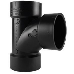 Charlotte Pipe 4 in. Hub X 4 in. D Hub ABS Sanitary Tee