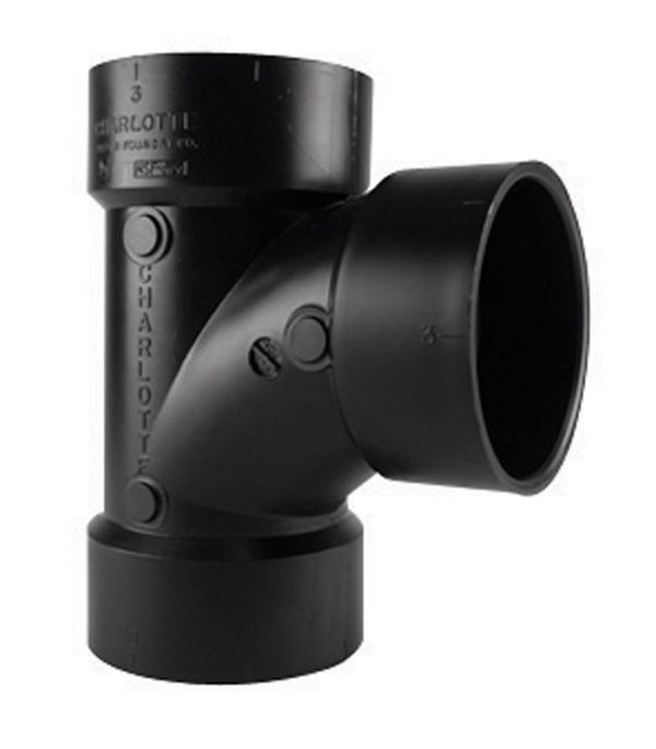 Charlotte Pipe 4 in. Hub X 4 in. D Hub ABS Sanitary Tee