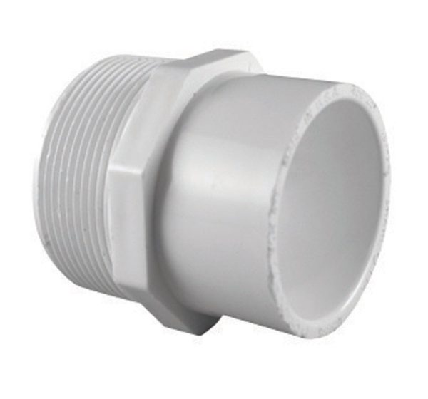 Charlotte Pipe Schedule 40 1-1/2 in. MPT X 2 in. D Slip PVC Reducing Adapter