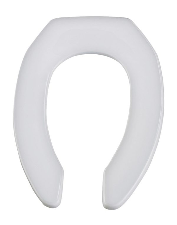 Bemis Elongated White Plastic Toilet Seat