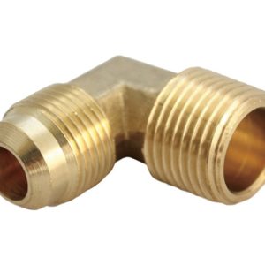 JMF Company 1/4 in. Flare X 1/8 in. D MPT Brass 90 Degree Street Elbow