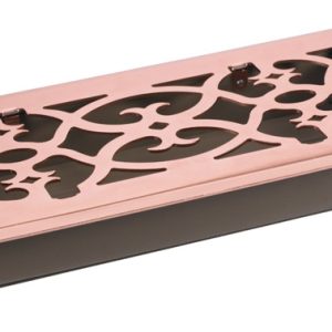 Tru Aire 4 in. H X 10 in. W 1-Way Polished Steel Floor Diffuser