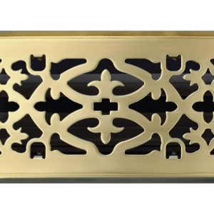 Tru Aire 4 in. H X 12 in. W 1-Way Polished Steel Floor Diffuser