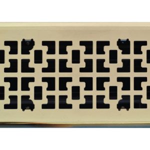 Tru Aire 4 in. H X 10 in. W 1-Way Polished Steel Floor Diffuser