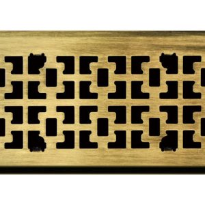 Tru Aire 4 in. H X 10 in. W 1-Way Antique Steel Floor Diffuser