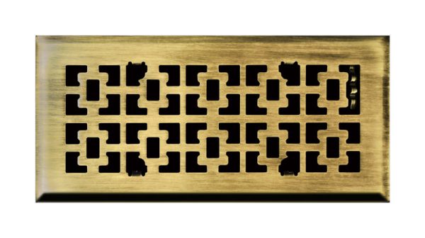 Tru Aire 4 in. H X 12 in. W 1-Way Antique Steel Floor Diffuser