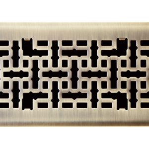 Tru Aire 4 in. H X 10 in. W 1-Way Antique Steel Floor Diffuser