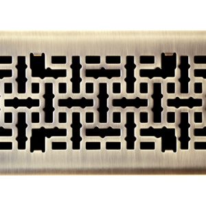 Tru Aire 4 in. H X 12 in. W 1-Way Antique Steel Floor Diffuser