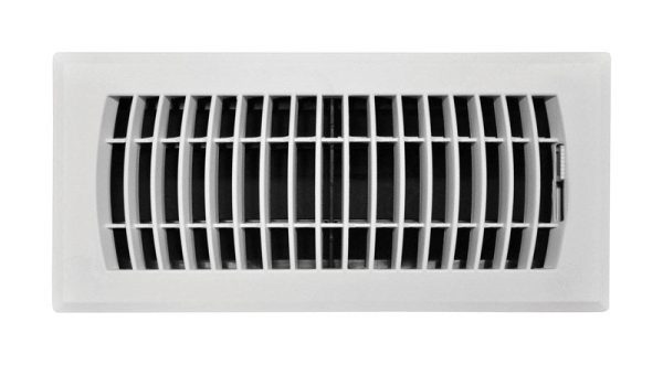 Tru Aire 4 in. H X 12 in. W 1-Way Powder Coat White ABS Plastic Floor Diffuser