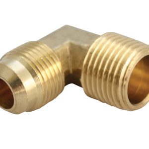 JMF Company 3/8 in. Flare X 1/4 in. D MPT Brass 90 Degree Street Elbow