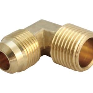 JMF Company 3/8 in. Flare X 3/8 in. D MPT Brass 90 Degree Street Elbow