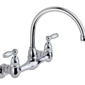 Peerless Claymore Two Handle Chrome Kitchen Faucet
