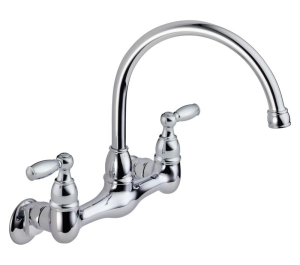 Peerless Claymore Two Handle Chrome Kitchen Faucet