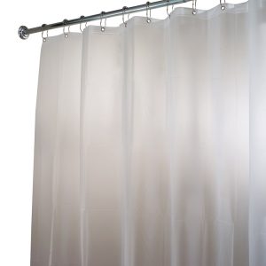 iDesign 72 in. H X 108 in. W Frosted Eva Shower Curtain Liner Polyester