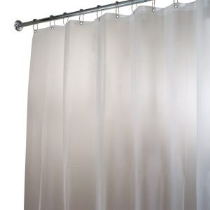 iDesign 96 in. H X 72 in. W Frost Eva Shower Curtain Liner Vinyl