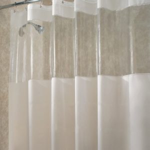 iDesign 72 in. H X 72 in. W White Eva Shower Curtain Liner Polyester
