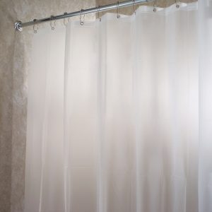 iDesign 78 in. H X 54 in. W Clear Frost Eva Shower Curtain Liner Vinyl