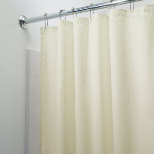 iDesign 72 in. H X 72 in. W Sand Solid Shower Curtain Liner Polyester