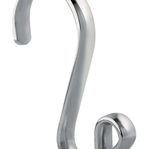 iDesign Chrome Silver Metal Shower Curtain Rings 12 pk
