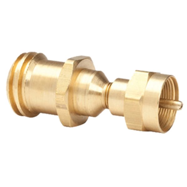 Mr. Heater 1 in. D Brass 20 Female Throwaway Cylinder Thread x Female P.O.L. and Acme Thread Propane