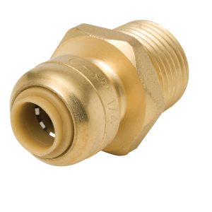 SharkBite 1/4 in. Push X 1/2 in. D MPT Brass Connector