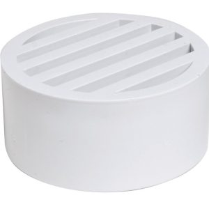 NDS 3 in. White Round PVC Drain Grate