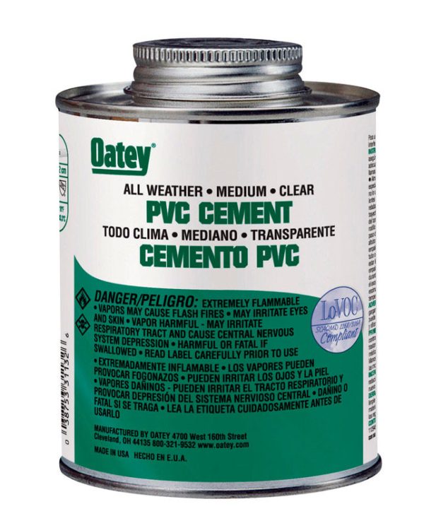 Oatey All Weather Clear Cement For PVC 16 oz