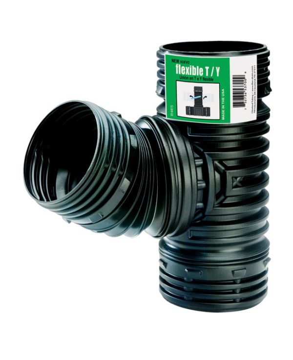 Flex-Drain 4 in. Snap X 4 in. D Snap Polypropylene Combination Tee Wye