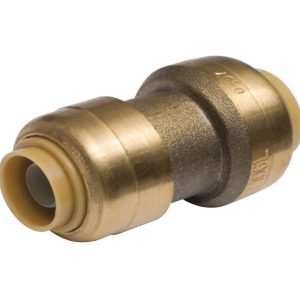 SharkBite 3/8 in. Push X 1/2 in. D Push Brass Reducing Coupling