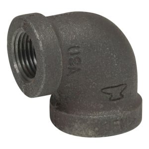 Anvil 1/2 in. FPT X 3/8 in. D FPT Black Malleable Iron Elbow