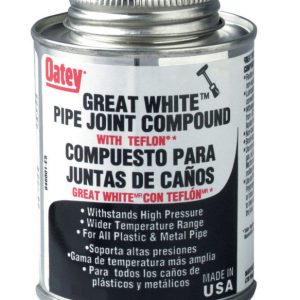 Oatey Great White White Pipe Joint Compound 8 oz