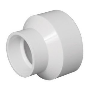 Charlotte Pipe Schedule 40 3 in. Hub X 4 in. D Hub PVC Reducing Coupling