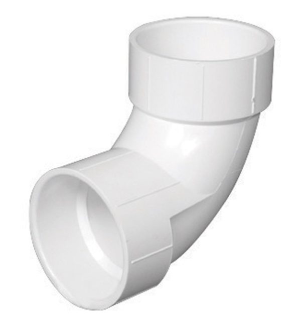 Charlotte Pipe Schedule 40 4 in. Hub X 4 in. D Hub PVC 90 Degree Elbow
